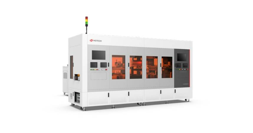 Linha de soldagem a laser automatizada para coletores
